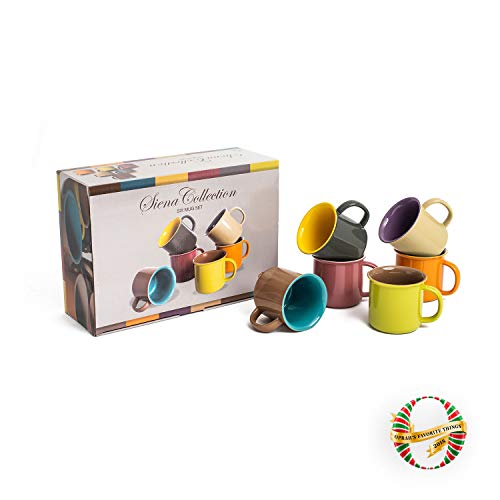 Yedi Houseware Set of 6 Jumbo 20 oz Porcelain Mugs, Coffee, Tea, Cocoa, Set of 6, Hot Assorted Colors - Thumbnail 7