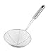AKORD 8.1 Inch Long Handle 13.2cm Dia Mesh Net Strainer Ladle Strimmer, 13.2 cm, Silver