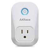 Akface Wifi Smart Plug Socket , Wireless Remote Control Electrical Outlet Switch for Household Appliances, No Hub Required , for iOS Android (iPhone iPad ,Samsung LG)