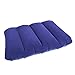 Milestone Inflatable Flocked Travel Pillow, Blue