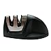 Professional Manual knife sharpener, 2 Stage System - Coarse & Fine, Protable, Black