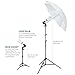 Julius Studio Photography Video Studio Portrait Lighting Kit, White & Black Umbrella Reflector, Continuous Bulb & Socket with Umbrella Insert, Light Stand Tripod, Carry Bag, Photo Studio, JSAG284