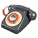 Wild Wood Rotary Design Retro Landline Phone for Home, Concrete Grey