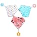 Baby/Toddler Bandana Teething Bibs 3-pack ,Made with 100% Organic Cotton, Super Absorbent and Soft (Unisex)