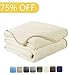 EASELAND Soft King Size Blanket Winter Warm Microplush Lightweight Thermal Fleece Blankets for Couch Bed Sofa,90x108 Inches,Ivory