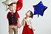 Veterans Day Party Decorations Silver Red Blue Foil Mylar Star Balloons 18 Inch 12 Pack for Superhero Birthday Baby Shower Party Baseball Party 4th of July USA Patriotic Decoration