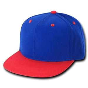 Amazon.com: Royal Blue & Red Vintage Style Snap Back Flat Bill
