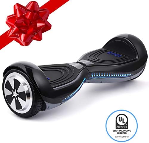 EYCI Hoverboard Electric Self Balancing Scooter UL 2272 Certified Two Smart 6.5" Wheel Scooter with 250W Dual-Motor Ideal Gift for Kids & Adults (Black)