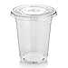 Green Direct Clear Plastic Cups with Lids - 9 oz, Pack of 100 Disposable Cups for Iced Coffee, Bubble Tea, Smoothies, Cold Drinks - Sturdy Cups with Tight Lids for On-the-Go Use, Parties
