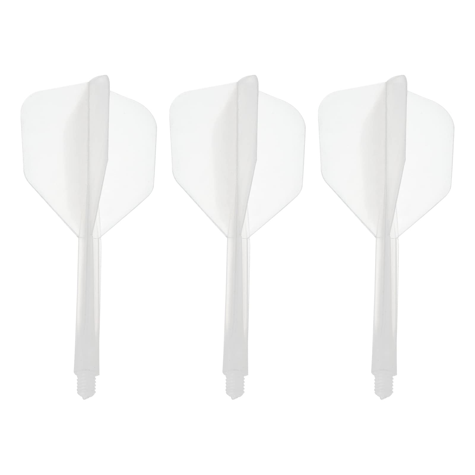 PATIKIL Integrated Dart Shaft & Flights, 3 Pack Durable Plastic Dart Flight Set, Clear