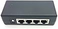 iCreatin 4 port POE power over ethernet injector Adapter for IP Camera, Access Points and more; Use with External Power Supply for Passive or 802.3af Devices-[External power supply NOT included]