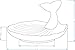 Jojuno Fish Tail Ring Holder Dish Ceramic Jewelry Pate Decor Dish Jewelry Organizer, 4.3in x 3.5in