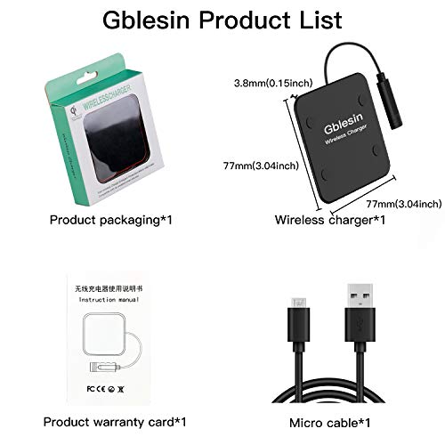Gblesin Wireless Charging Pad, Slim Wireless Charger,5W/ 7.5W/10W Fast Charger for iPhone 11 Pro X XS MAX XR 8 Plus and Samsung Galaxy S10 Plus/S10/S9+/S8+, Fast Charging Pad for All Qi-Enabled Phone