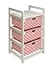 Wooden Hamper/Storage Organizing Unit with 3 Cloth Drawers