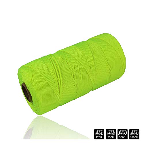 Utop Rope 100% Nylon Braided Mason Line | Heavy Duty Rosary String for Masonry, Construction, Home Improvement | General Purpose Twine String