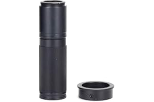 HAYEAR 5X-150X Magnification Optical C-Mount Lens High Working Distance 28MM Dia Holder with 35MM Ring Adapter
