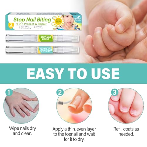 Nail Biting Treatment for Kids Bitter Taste & Non Glossy Nail Polish