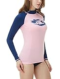 Tesla TM-FSR26-PKN_Small Women's UPF 50+ Slim-Fit Long Sleeve Athletic Rashguard FSR26