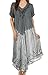 Sakkas 20SE Viveka Embroidered Caftan Dress - Grey - One Size