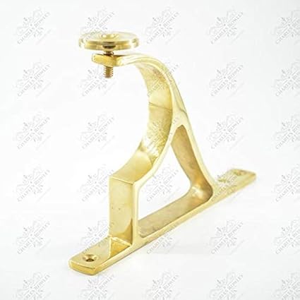 50mm Brass End Polished Brackets For Curtain Poles Amazon Co Uk