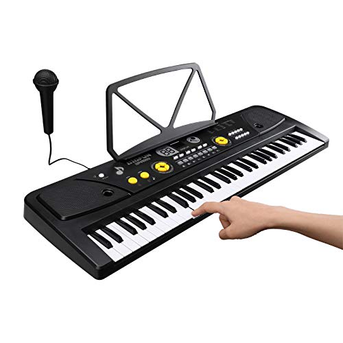 TRUSBER XDM7301C 61 Key Music Electronic Keyboard Piano Keyboard with Bulitin Speaker
