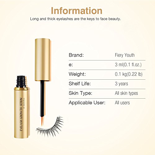 Eyelash Growth Serum - Natural Eyelash Eyebrow Enhancer Lash Growth Serum give you Longer and Thicker Eyelash, Fuller and Healthier Eyebrow - 3ml - No more False Eyelashes & Eyebrow Tattooing - Thumbnail 7