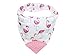 Honey Molly Baby Bandana Bibs for Teething and Drooling - 4 Pack Soft Drool Bibs for Boys and Girls - BPA-FREE Food Grade Silicone Teether, Adjustable Nickel-Free Snaps - 100% Organic Cotton