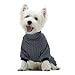 Fitwarm Turtleneck Knitted Dog Sweaters Winter Outfits Pet Coats Cat Clothes Blue Medium
