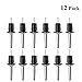 TOPBATHY Stainless Steel Pour Spouts 7 Thread Bottle Pourers Tapered Spout,12 Pack