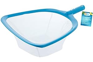 U.S. Pool Supply Professional Swimming Pool Leaf Skimmer Net with Ultra Fine Mesh 5" Deep Netting Bag Basket - Fast Cleaning of the Finest Debris - Clean Pool Liners, Spas, Ponds, Kids Inflatable Pool