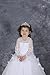 Abaowedding Lovely Flower Girl Dress Lace Long Sleeves Prom Gown White,Size 10
