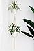2 Tier Macrame Plant Hanger by TimeYard - Handmade indoor hanging Planter Pot Holder - Modern Boho Home Decor - 2 Pcs Ceiling Screw Hooks