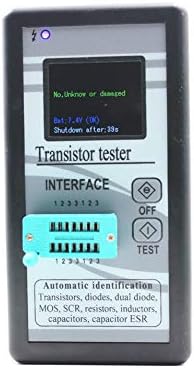 IOIOA Transistor Tester, Transistor Diode Resistor Inductor Capacitance MOS SCR ESR Meter Automatic Checker Detector for Automatic Detection of NPN and PNP Transistors