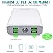 Power Bank 30000mAh, BONAI (Huge Capacity)(Flashlight)(Outdoor) 5.6A Output External Battery Pack, Polymer Fast Portable Charger Compatible iPhone Xs Max iPad Tablet Samsung Android with Cable-White