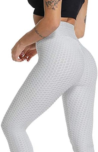 kangOnline Women Jacquard Anti-Cellulite Compression Leggings Slim Fit Butt Lift Elastic Pants for Sport Fitness Yoga