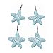 Aystuff 12 Pcs Creative Blue Starfish Decorative Shower Curtain Hooks Rod Decor for Bathroom, Livingroom,Restroom, Study Room, Kitchen