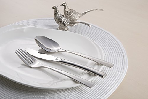 DANIALLI	20-Piece	Flatware	Set	For	4,	Modern	Sleek	Design	Silverware	Set,	18	10	Stainless	Steel	Utensils,	Include	Knife/Fork/Spoon,	Mirror	Polished	Set	of	Cutlery,	Dishwasher	Safe - Thumbnail 6