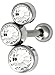 Forbidden Body Jewelry 18g 8mm Surgical Steel Triple CZ Cartilage Stud Earring