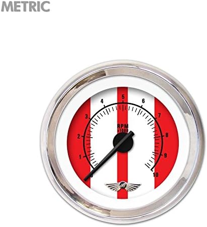 Tachometer Gauge with emblem - Cobra Red , Black Modern Needles, Chrome Trim mg tc backup matchless 350 street rod 356 hotrod 911 18 degree circle track hot rod 351 bbs hemi mini bike sprint car