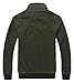 wantdo Men's Military Cotton Stand Collar Windbreaker Jacket Small Army Green2