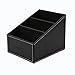 I-MART PU Leather Remote Control Holder Organizer with 3 Compartments, Stylish TV Remote Holder Caddy for Desk Nightstand Coffee Table and Media Accessory Storage (Black)