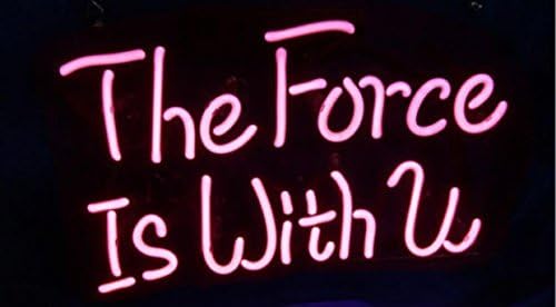 LiLingU Neon Signs, Real Glass Neon Sign "The Force is with U" Appropriate for Gifts, Bar Signs with High Fine Process for Bar, Pub, Hotel, Restaurant, and Home Wall Decor.