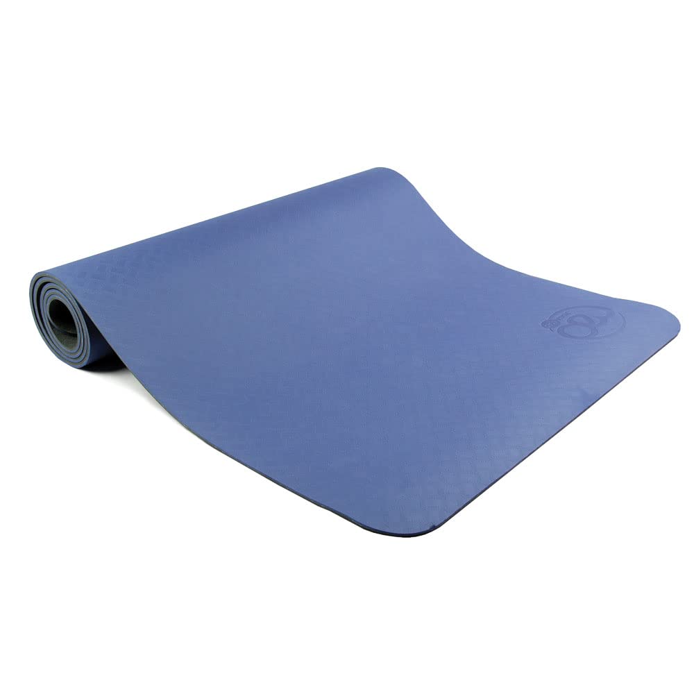 Yoga-Mad Evolution Yoga Mat | Non Slip TPE Exercise Mat with Carry Strap | 183cm x 60cm x 4/6mm | Used for Pilates, Yoga, Stretching, Home Workouts and General Fitness