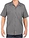 Dickies Occupational Workwear LS535GGL LS535 Industrial Short Sleeve Work Shirt, Fabric, Large, Graphite Gray