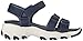 Skechers Cali Women's D'Lites-Fresh Catch Wedge Sandal,Navy,8 M US