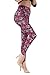Bentibo Women's Fashion Floral Printed Spandex Leggings Skinny Pants Hot Pink M