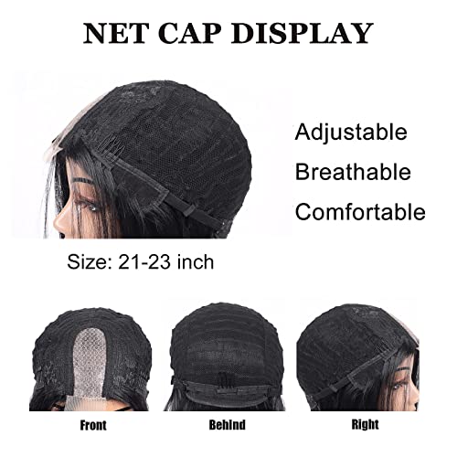 Long Brown Wavy Wig for Women Middle Parting Synthetic Wavy Hair Wigs Long Brown Wig Heat Resistant Hair for Cosplay Daily Party Use (26 Inch, Brown)