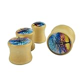Longbeauty Wood Life of Tree Ear Expander Plugs Pair