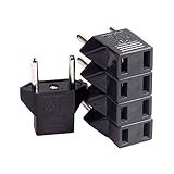 Conwork 10-Pack US USA to EU Euro Europe Power Jack Wall Plug Converter Travel Adapter