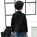 Boy's Fashion Blazers Casual Jackets, Black, 140(8-9T)